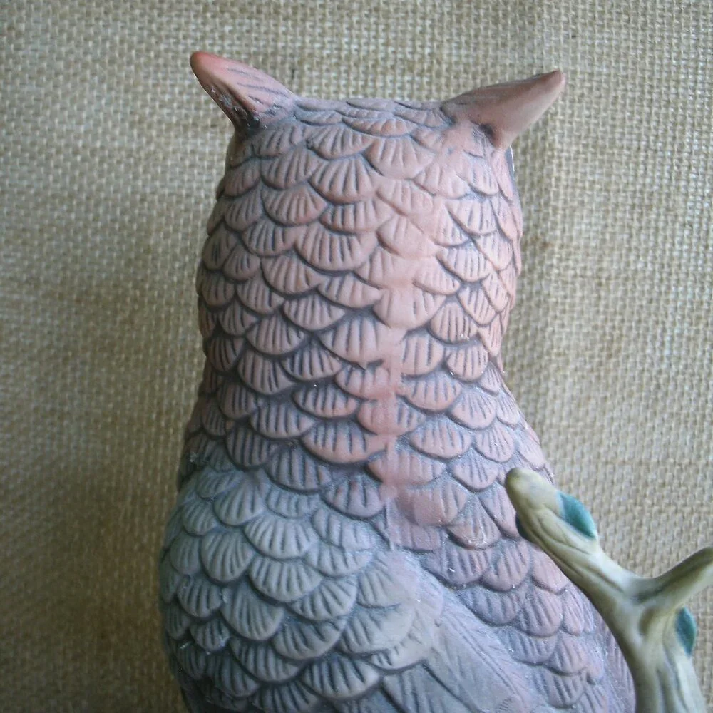 Vintage Large Homco Brown Owl Porcelain Figurine - Picture 14 of 16